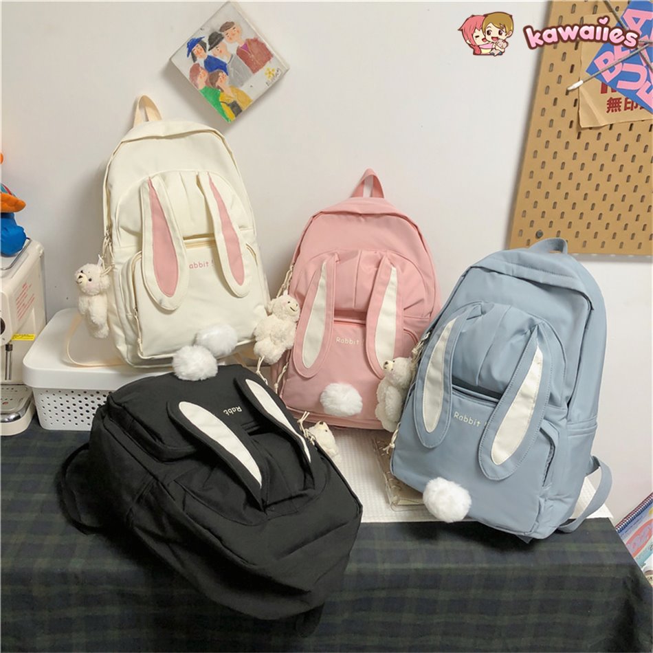 kawaiies-softtoys-plushies-kawaii-plush-Kawaii Bunny Ears Backpack Bag Bag 