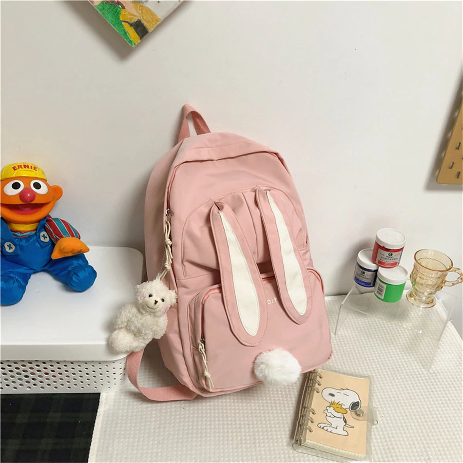 kawaiies-softtoys-plushies-kawaii-plush-Kawaii Bunny Ears Backpack Bag Bag Only Pink 