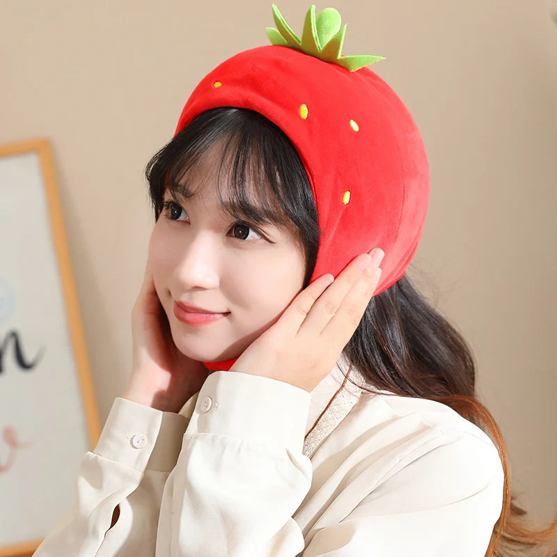 kawaiies-softtoys-plushies-kawaii-plush-Kawaii Capybara with Strawberry Hat Plushie Soft toy 