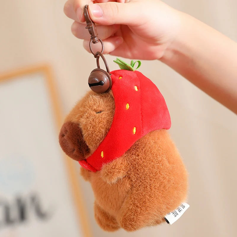 kawaiies-softtoys-plushies-kawaii-plush-Kawaii Capybara with Strawberry Hat Plushie Soft toy 
