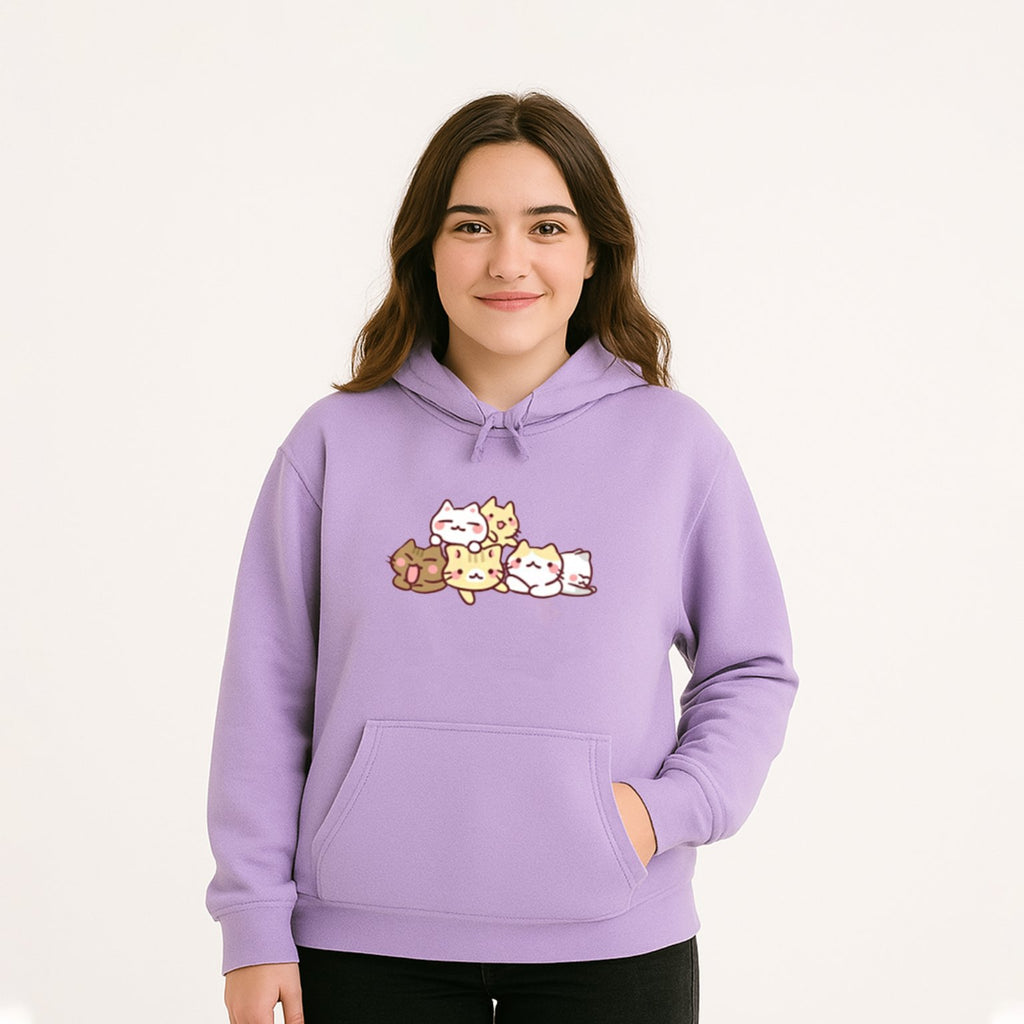 kawaiies-softtoys-plushies-kawaii-plush-Kawaii Cat Party Unisex Hoodie Hoodies Purple XS 