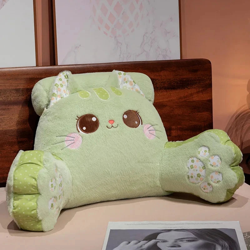 kawaiies-softtoys-plushies-kawaii-plush-Kawaii Cat Resting Cushion Pillow Soft toy Green 20in / 50cm 