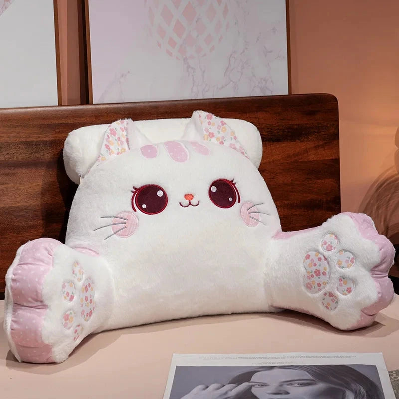 kawaiies-softtoys-plushies-kawaii-plush-Kawaii Cat Resting Cushion Pillow Soft toy White 20in / 50cm 