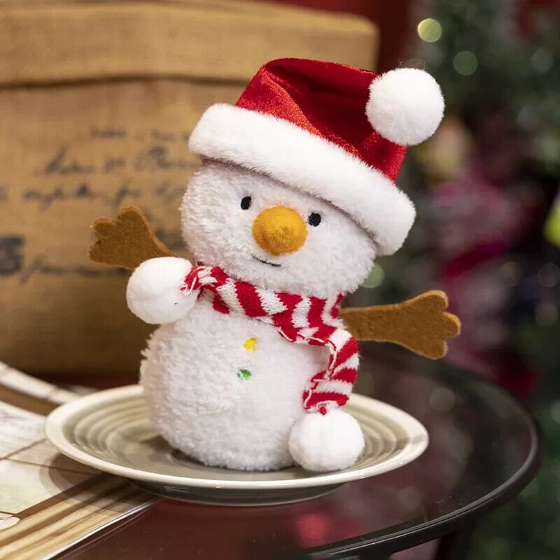 kawaiies-softtoys-plushies-kawaii-plush-Kawaii Christmas Snow Man Gingerbread Man Plushies Soft toy Snowman with Hat 15cm 