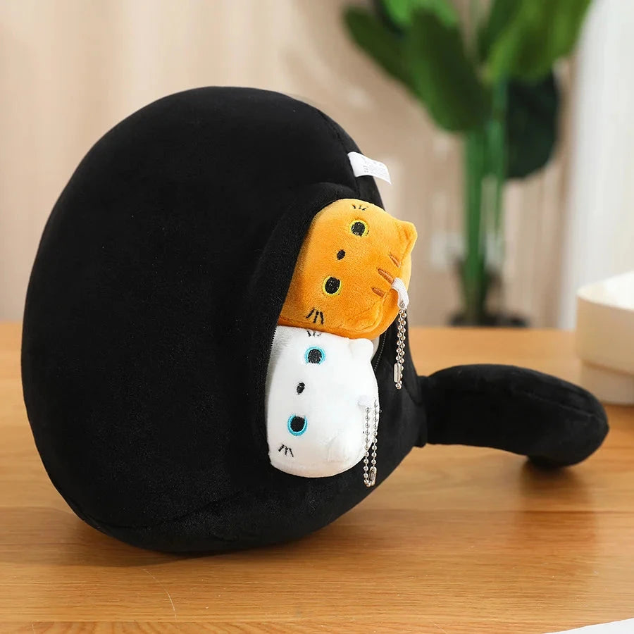 kawaiies-softtoys-plushies-kawaii-plush-Kawaii Chunky Cat Plushies with Kittens Soft toy 