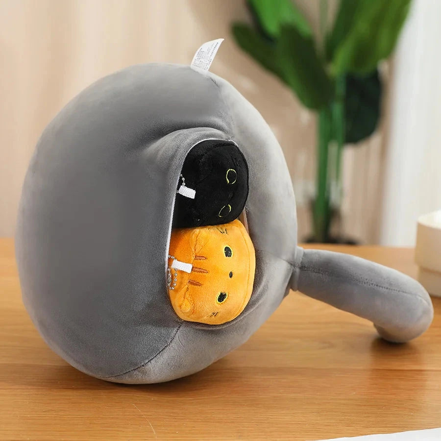 kawaiies-softtoys-plushies-kawaii-plush-Kawaii Chunky Cat Plushies with Kittens Soft toy 
