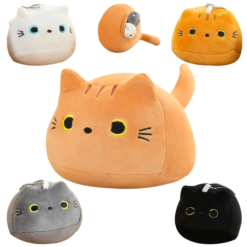 kawaiies-softtoys-plushies-kawaii-plush-Kawaii Chunky Cat Plushies with Kittens Soft toy Brown 
