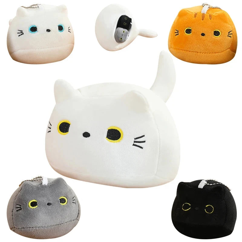 kawaiies-softtoys-plushies-kawaii-plush-Kawaii Chunky Cat Plushies with Kittens Soft toy White 