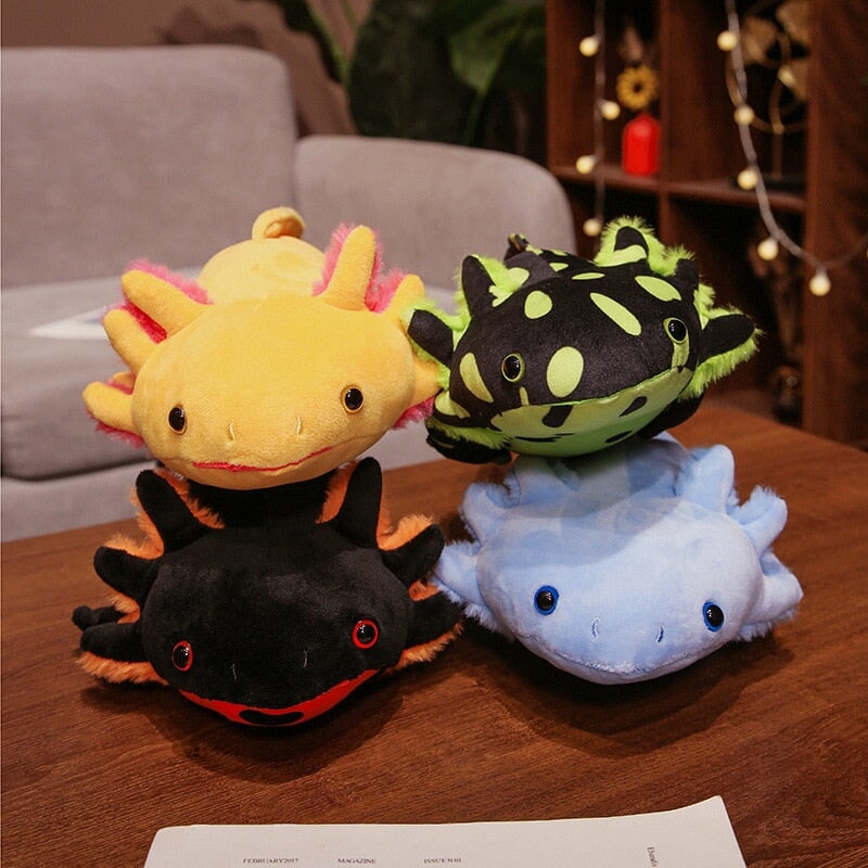 kawaiies-softtoys-plushies-kawaii-plush-Kawaii Colorful Likelike Axolotl Plushie Family Soft toy 