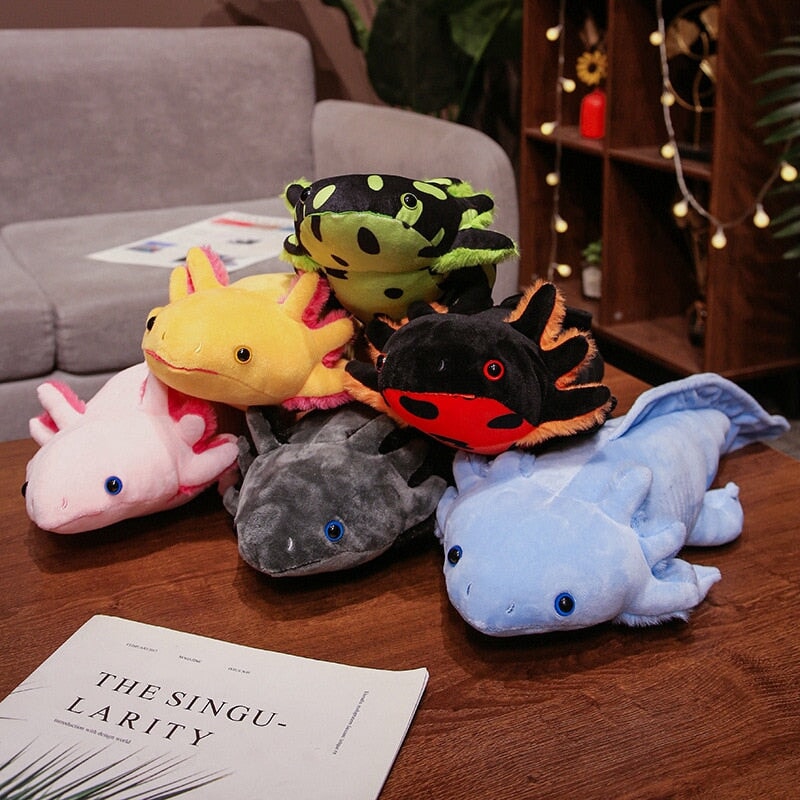 kawaiies-softtoys-plushies-kawaii-plush-Kawaii Colorful Likelike Axolotl Plushie Family Soft toy 