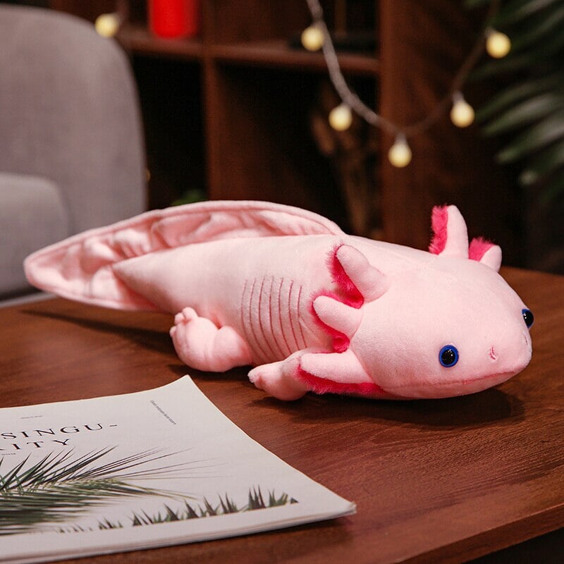 kawaiies-softtoys-plushies-kawaii-plush-Kawaii Colorful Likelike Axolotl Plushie Family Soft toy Pink 45cm 