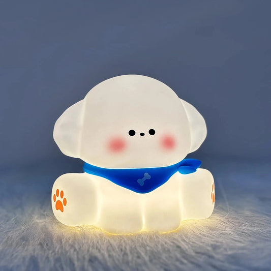 kawaiies-softtoys-plushies-kawaii-plush-Kawaii Dog Friends LED Night Light Home Decor White 