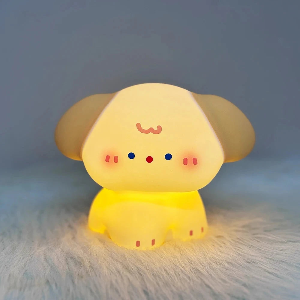kawaiies-softtoys-plushies-kawaii-plush-Kawaii Dog Friends LED Night Light Home Decor Yellow 
