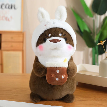 kawaiies-softtoys-plushies-kawaii-plush-Kawaii Dress-up Otter Plush Soft toy Dark Brown Rabbit 12in / 30cm 