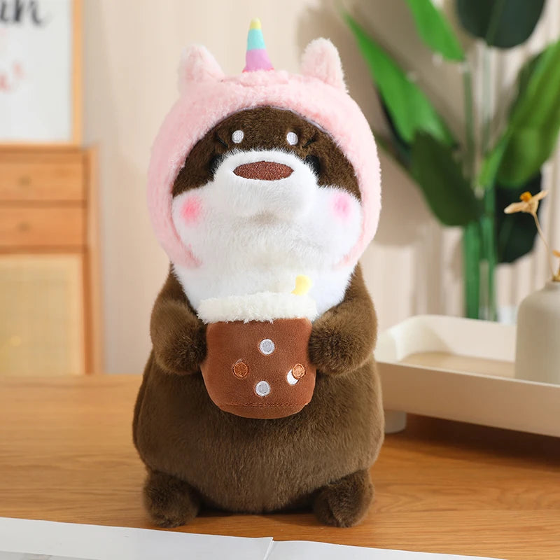 kawaiies-softtoys-plushies-kawaii-plush-Kawaii Dress-up Otter Plush Soft toy Dark Brown Unicorn 12in / 30cm 