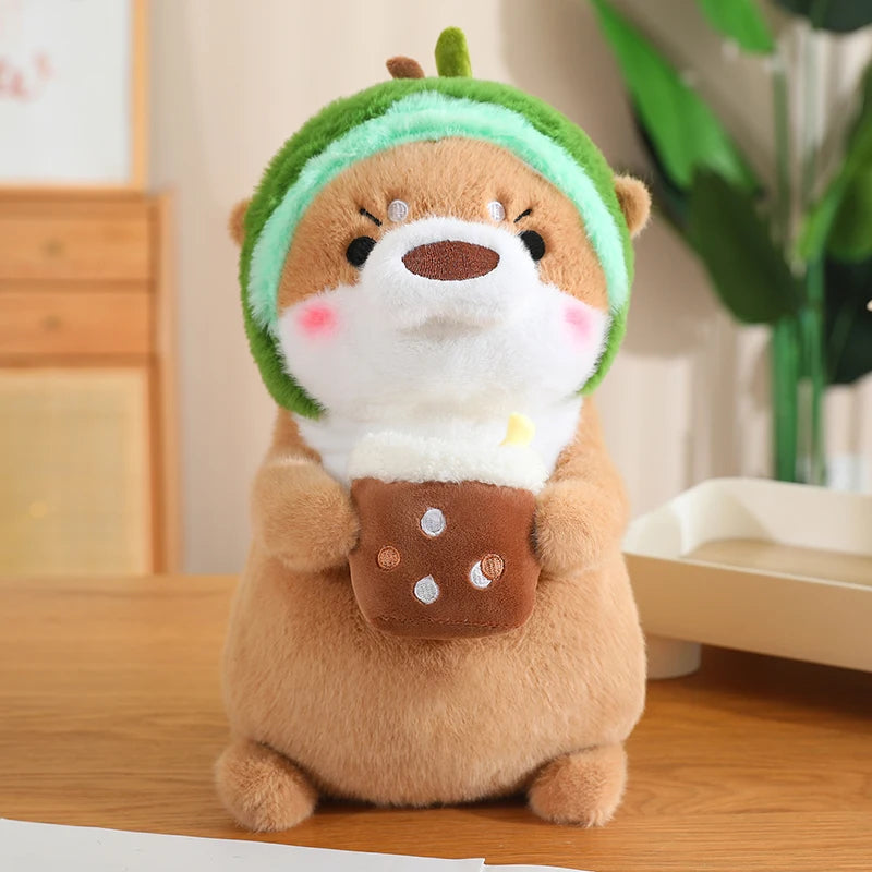 kawaiies-softtoys-plushies-kawaii-plush-Kawaii Dress-up Otter Plush Soft toy Light Brown Avocado 12in / 30cm 