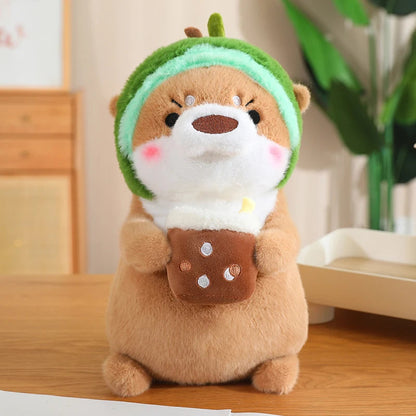 kawaiies-softtoys-plushies-kawaii-plush-Kawaii Dress-up Otter Plush Soft toy Light Brown Avocado 12in / 30cm 