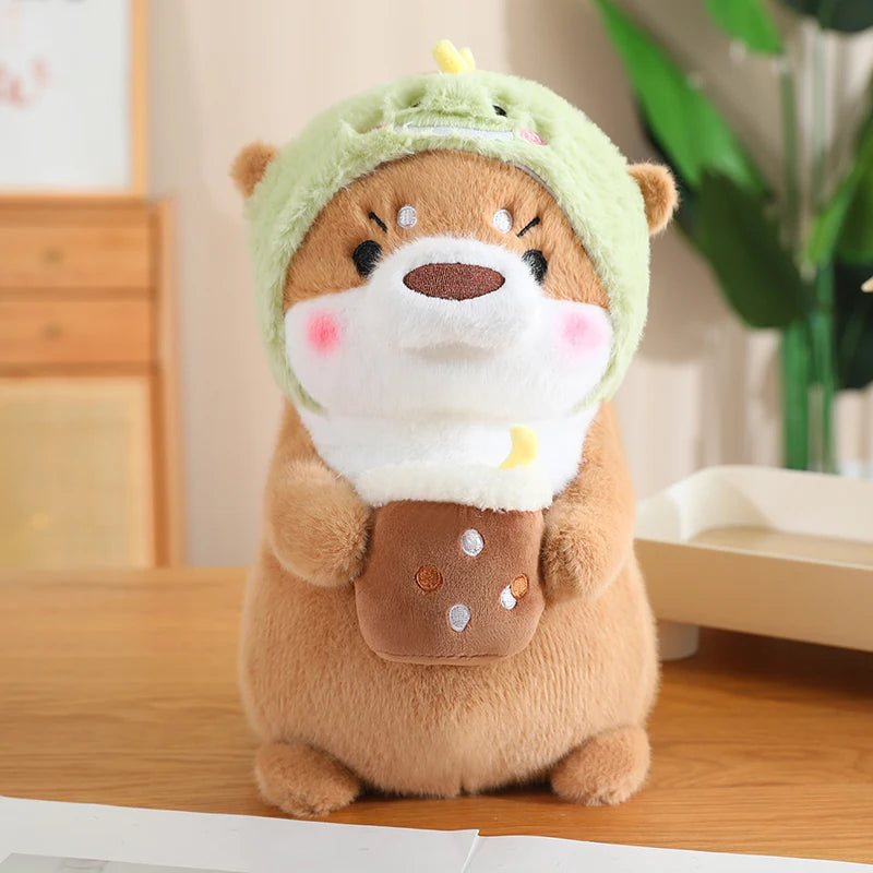kawaiies-softtoys-plushies-kawaii-plush-Kawaii Dress-up Otter Plush Soft toy Light Brown Dino 12in / 30cm 