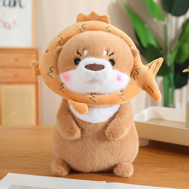 kawaiies-softtoys-plushies-kawaii-plush-Kawaii Dress-up Otter Plush Soft toy Light Brown Fish 12in / 30cm 
