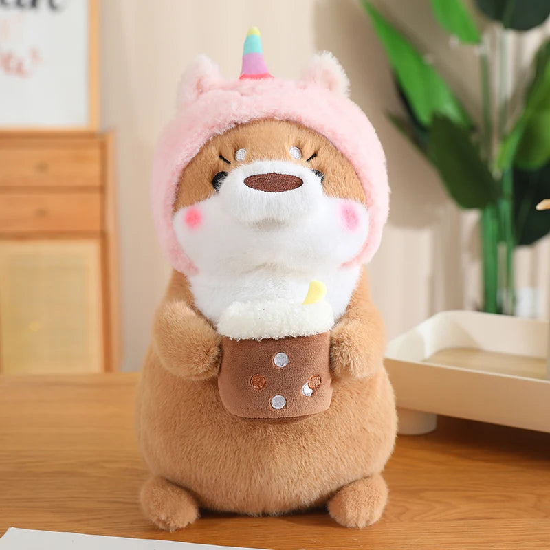 kawaiies-softtoys-plushies-kawaii-plush-Kawaii Dress-up Otter Plush Soft toy Light Brown Unicorn 12in / 30cm 