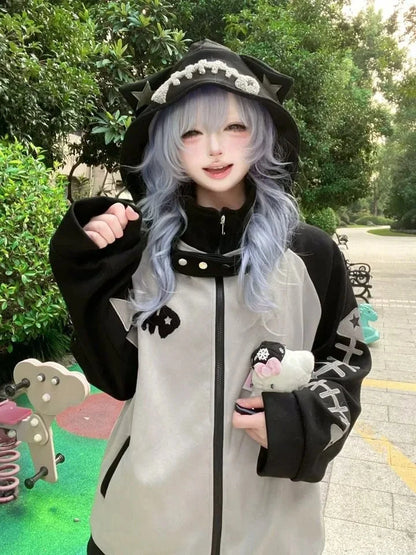 kawaiies-softtoys-plushies-kawaii-plush-Kawaii Fishbone Aqua Grey Hoodie Set Apparel 