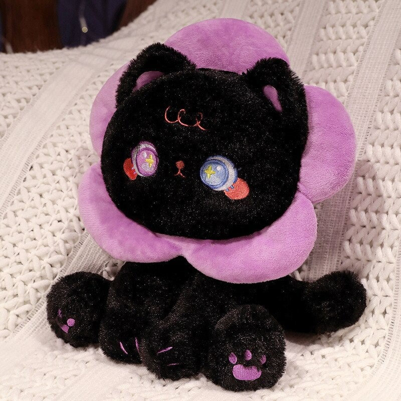 kawaiies-softtoys-plushies-kawaii-plush-Kawaii Flower Black White Cat Plushies | NEW Soft toy 