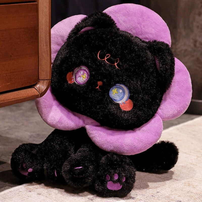 kawaiies-softtoys-plushies-kawaii-plush-Kawaii Flower Black White Cat Plushies | NEW Soft toy 