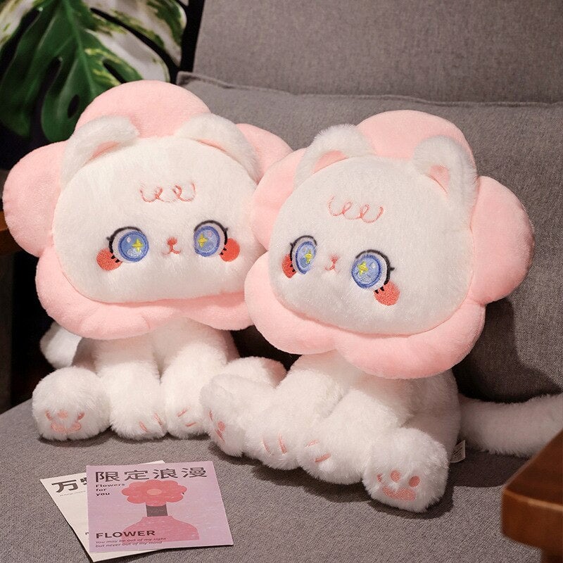 kawaiies-softtoys-plushies-kawaii-plush-Kawaii Flower Black White Cat Plushies | NEW Soft toy 