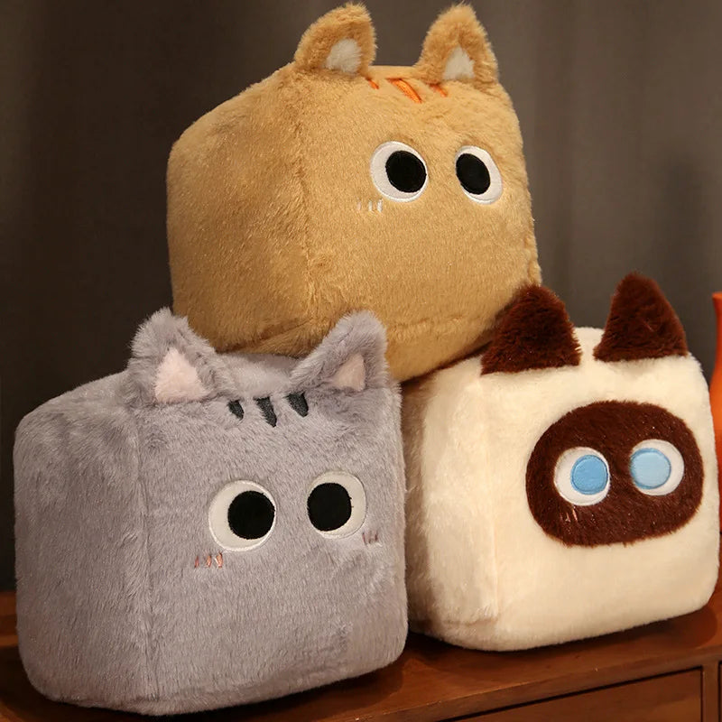 kawaiies-softtoys-plushies-kawaii-plush-Kawaii Fluffy Cube Cat Plushie Collection Soft toy 