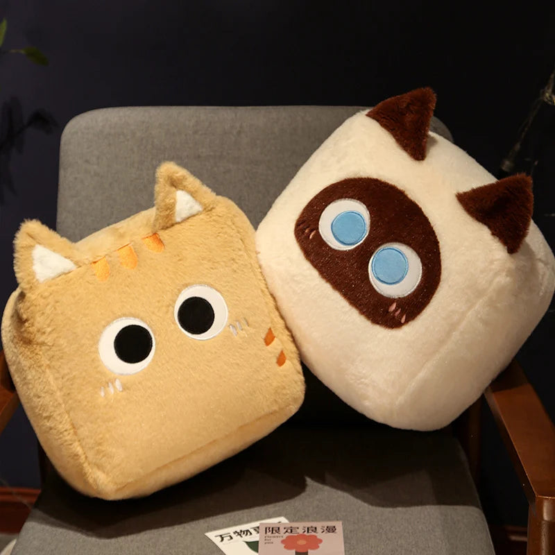 kawaiies-softtoys-plushies-kawaii-plush-Kawaii Fluffy Cube Cat Plushie Collection Soft toy 