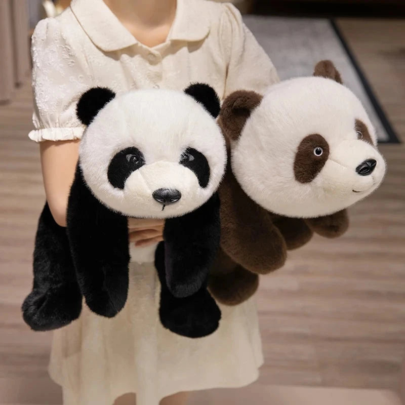 kawaiies-softtoys-plushies-kawaii-plush-Kawaii Fuzzy Black Brown Panda Plushies Soft toy 