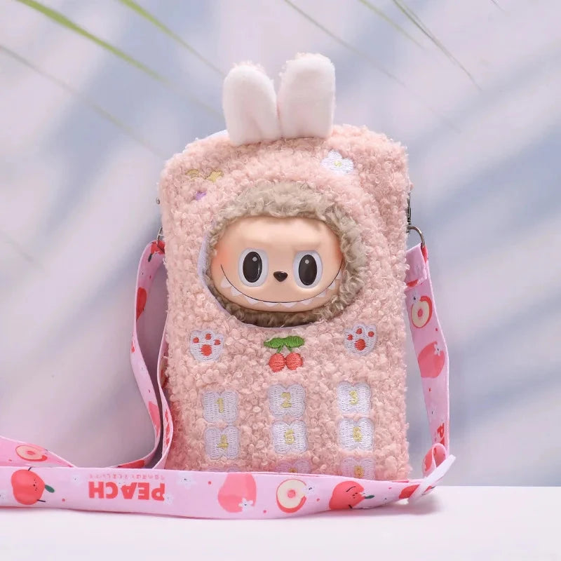 kawaiies-softtoys-plushies-kawaii-plush-Kawaii Gameboy Cell Phone Labubu Outfit with Straps Accessories Pink 