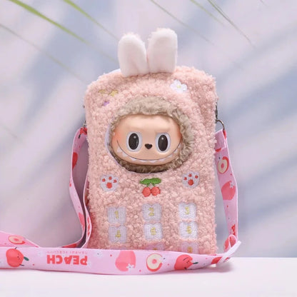 kawaiies-softtoys-plushies-kawaii-plush-Kawaii Gameboy Cell Phone Labubu Outfit with Straps Accessories Pink 