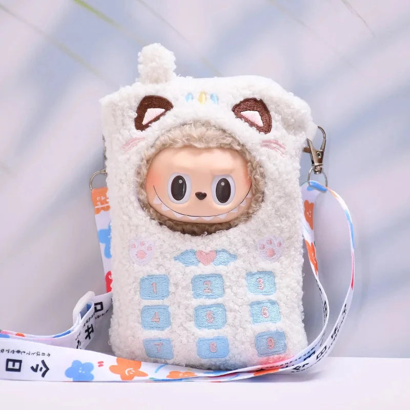 kawaiies-softtoys-plushies-kawaii-plush-Kawaii Gameboy Cell Phone Labubu Outfit with Straps Accessories White 