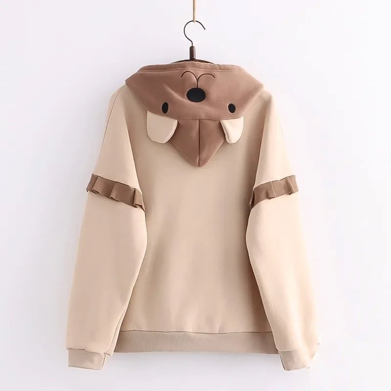 kawaiies-softtoys-plushies-kawaii-plush-Kawaii Harajuku Style Bear Two-tone Hoodies Hoodies 