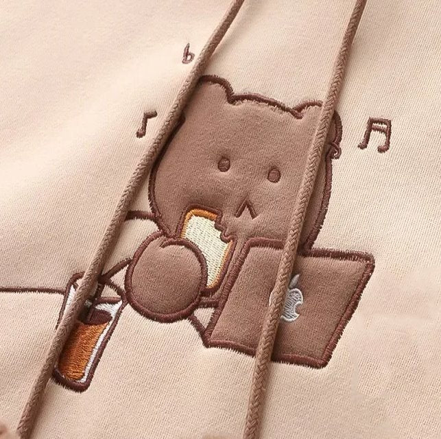 kawaiies-softtoys-plushies-kawaii-plush-Kawaii Harajuku Style Bear Two-tone Hoodies Hoodies 