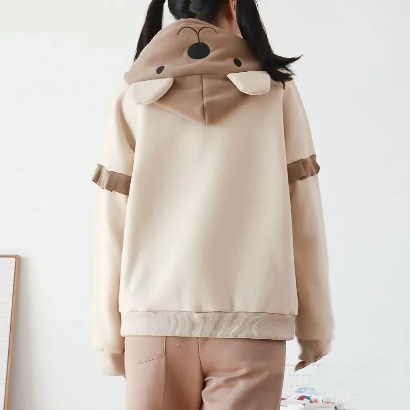 kawaiies-softtoys-plushies-kawaii-plush-Kawaii Harajuku Style Bear Two-tone Hoodies Hoodies 