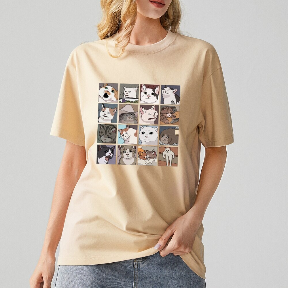 kawaiies-softtoys-plushies-kawaii-plush-Kawaii Illustrated Cats Meme V3 Unisex Tee Top | NEW Apparel 