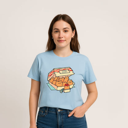 kawaiies-softtoys-plushies-kawaii-plush-Kawaii Kitten Nuggets Unisex Tee Apparel Blue XS 
