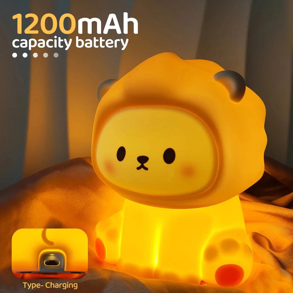kawaiies-softtoys-plushies-kawaii-plush-Kawaii Lion LED Night Light Home Decor 