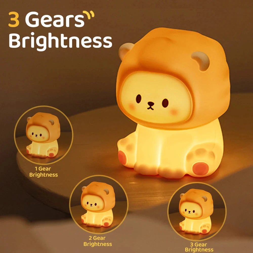 kawaiies-softtoys-plushies-kawaii-plush-Kawaii Lion LED Night Light Home Decor 
