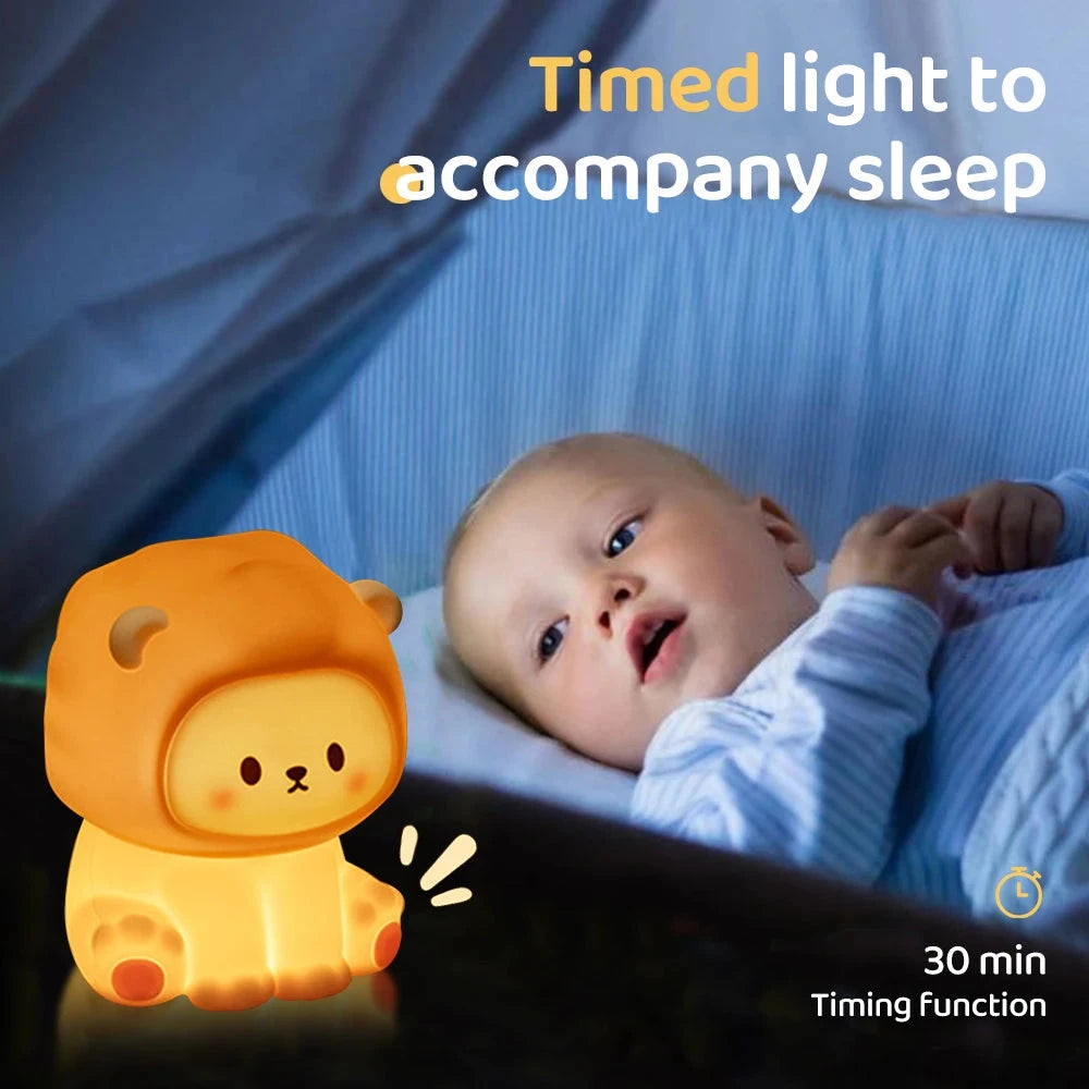 kawaiies-softtoys-plushies-kawaii-plush-Kawaii Lion LED Night Light Home Decor 