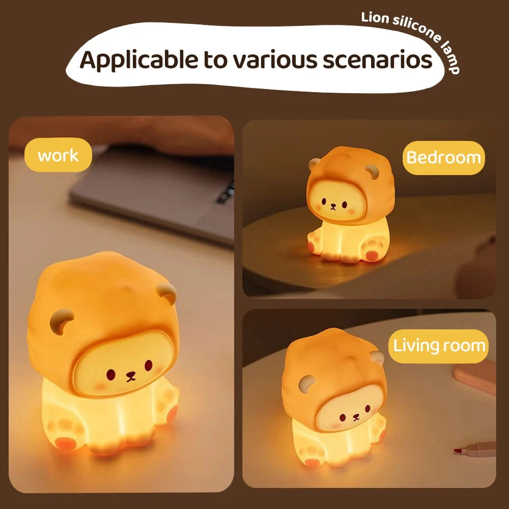 kawaiies-softtoys-plushies-kawaii-plush-Kawaii Lion LED Night Light Home Decor 