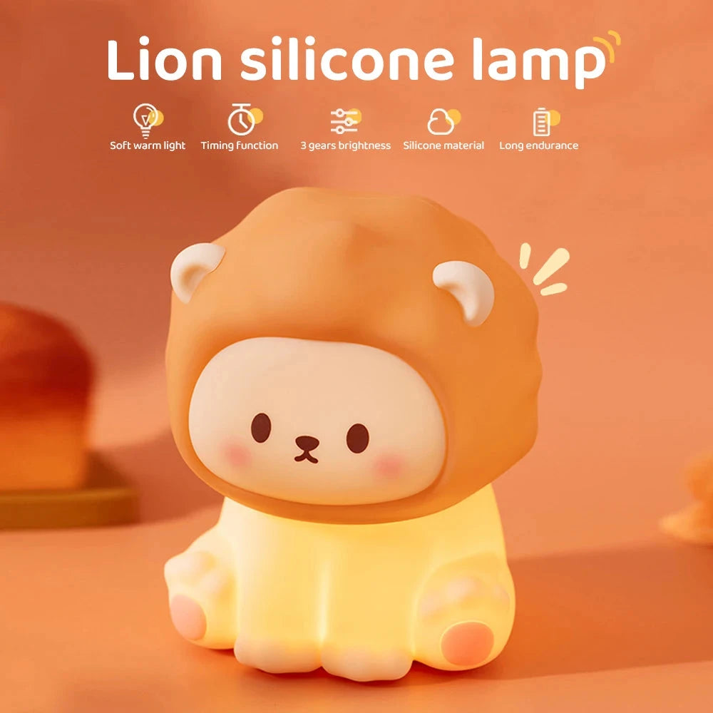 kawaiies-softtoys-plushies-kawaii-plush-Kawaii Lion LED Night Light Home Decor 