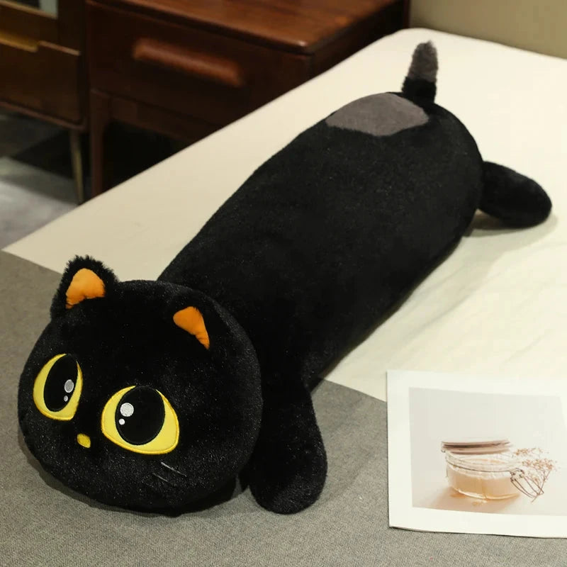 kawaiies-softtoys-plushies-kawaii-plush-Kawaii Long Snuggly Cat Plush Family Soft toy Black 90cm / 35in 