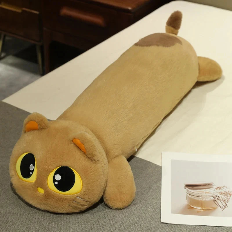 kawaiies-softtoys-plushies-kawaii-plush-Kawaii Long Snuggly Cat Plush Family Soft toy Brown 90cm / 35in 