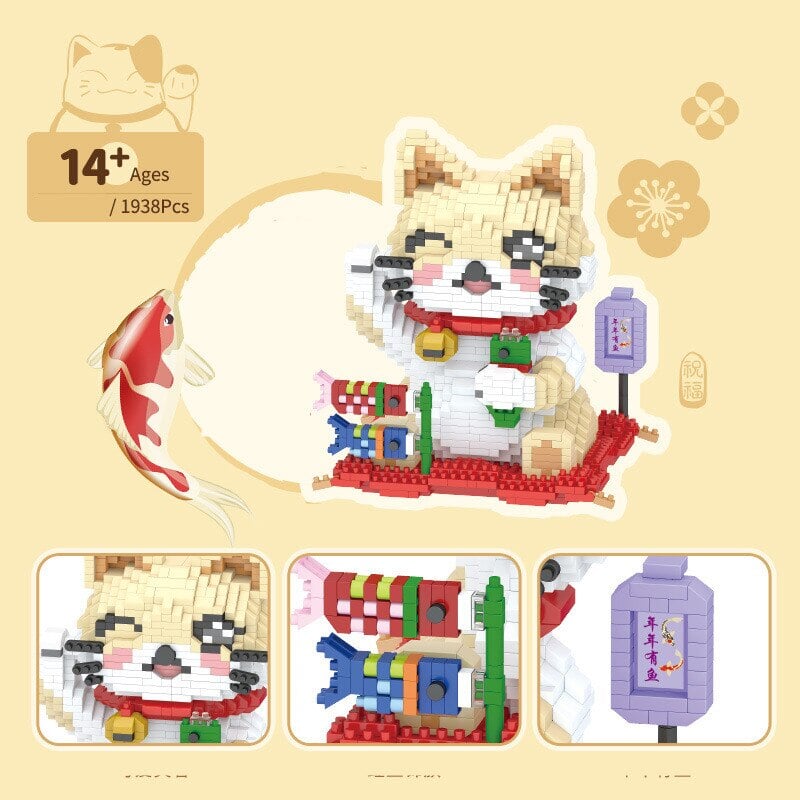 kawaiies-softtoys-plushies-kawaii-plush-Kawaii Lucky Fortune Cat Nano Building Sets Build it 