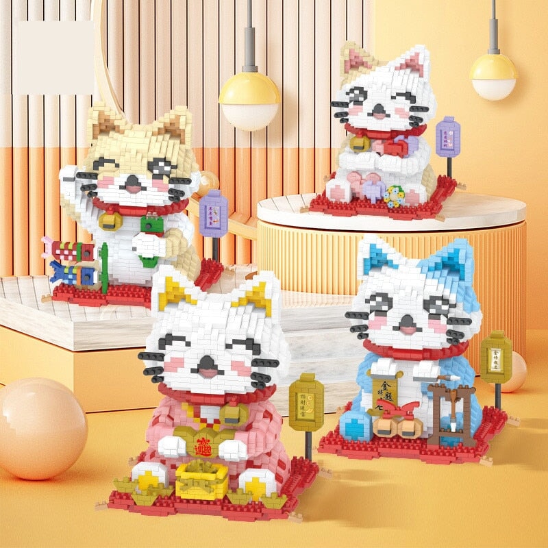 kawaiies-softtoys-plushies-kawaii-plush-Kawaii Lucky Fortune Cat Nano Building Sets Build it 