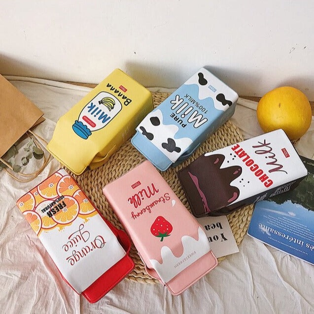 Milk box top purse