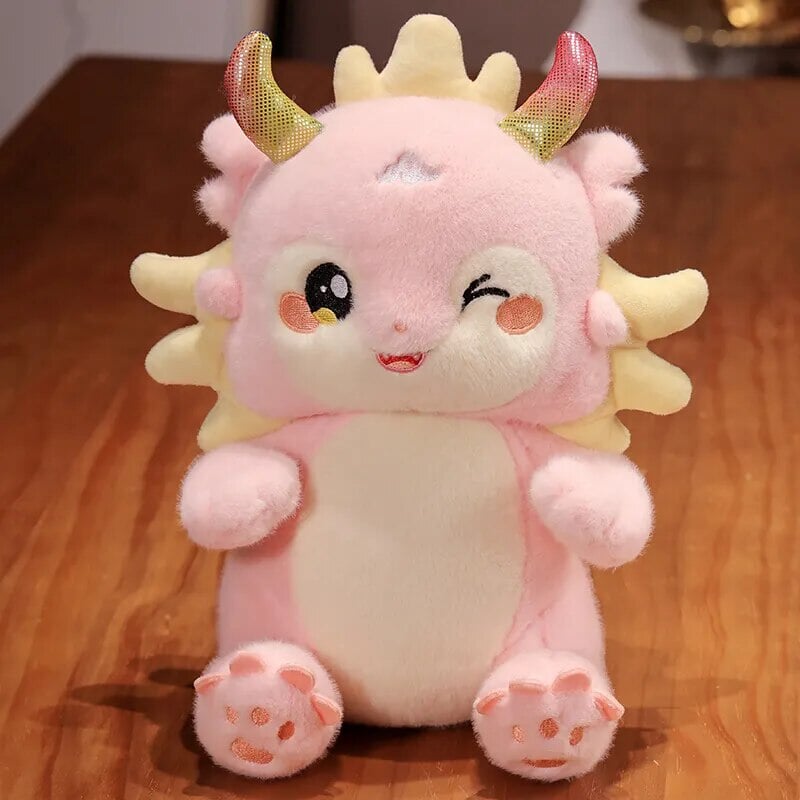 kawaiies-softtoys-plushies-kawaii-plush-Kawaii Mystical Dragon Plush Soft toy Pink 8in / 20cm 